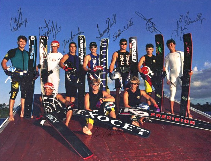 Signed photograph of 200 foot club members 