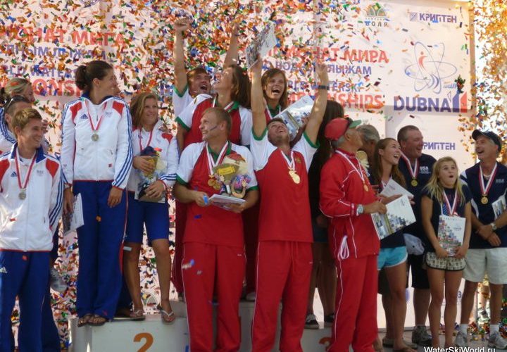 Team Belarus wins gold at the 2011 World Waterski Championships in Russia