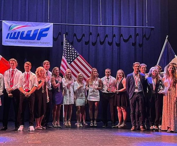 Teams podium from the 2023 IWWF World Water Ski Championships
