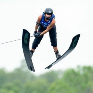Regina Jaquess waterski jumping at the 2023 WWS Florida Cup