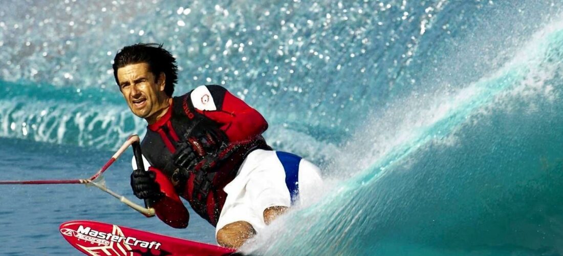 Wade Cox is a 7 time US National Slalom Champion and now a Hall-of-Fame water ski inductee.