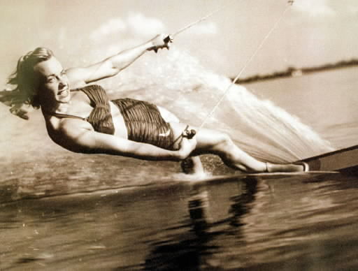 Willa Worthington's father taught her to water ski on Oswego Lake in 1942 when she was 14.