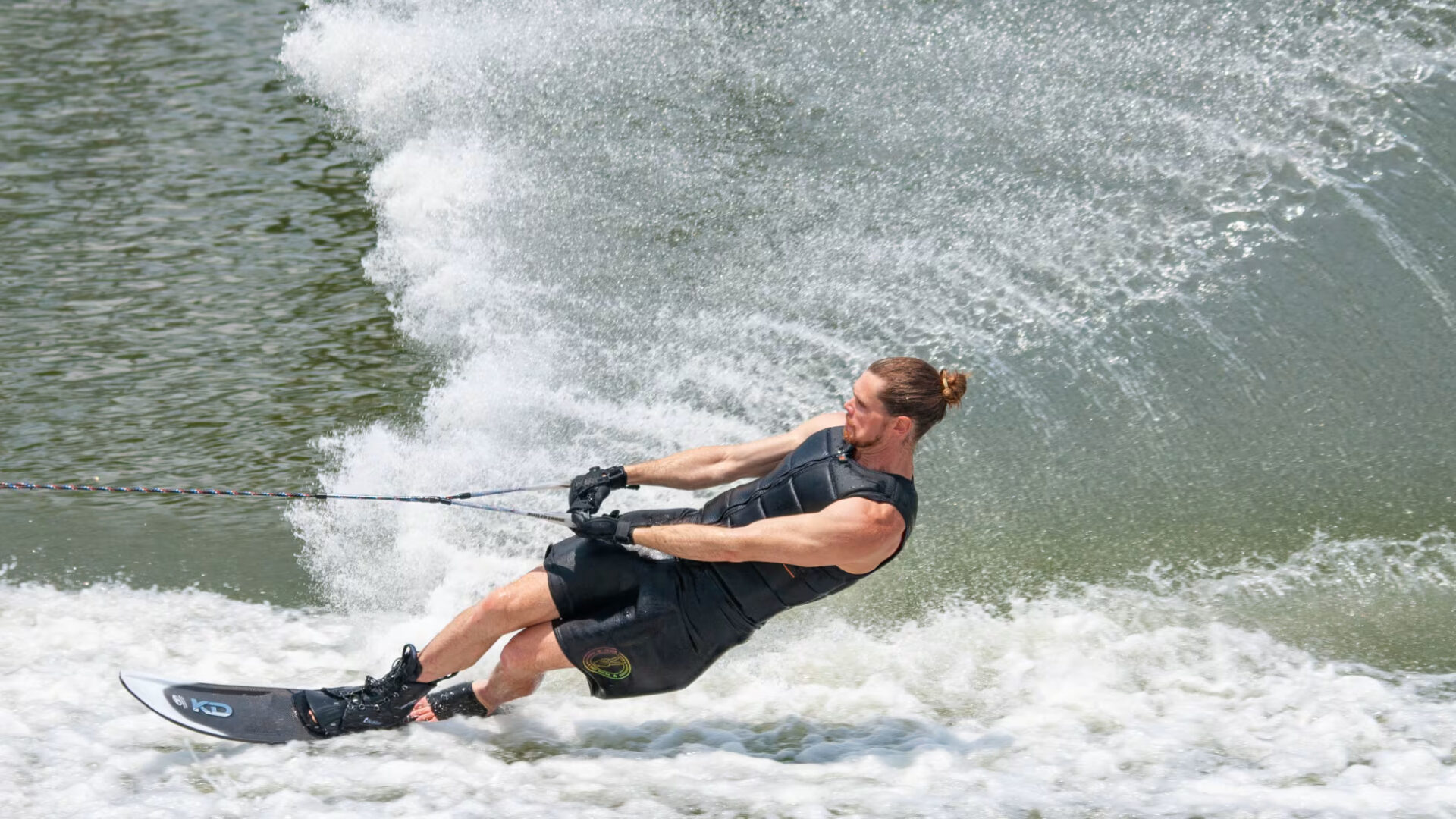 Professional water skier Corey Vaughn