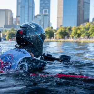 Ryan Dodd leaves the dock at the 2023 Moomba Masters