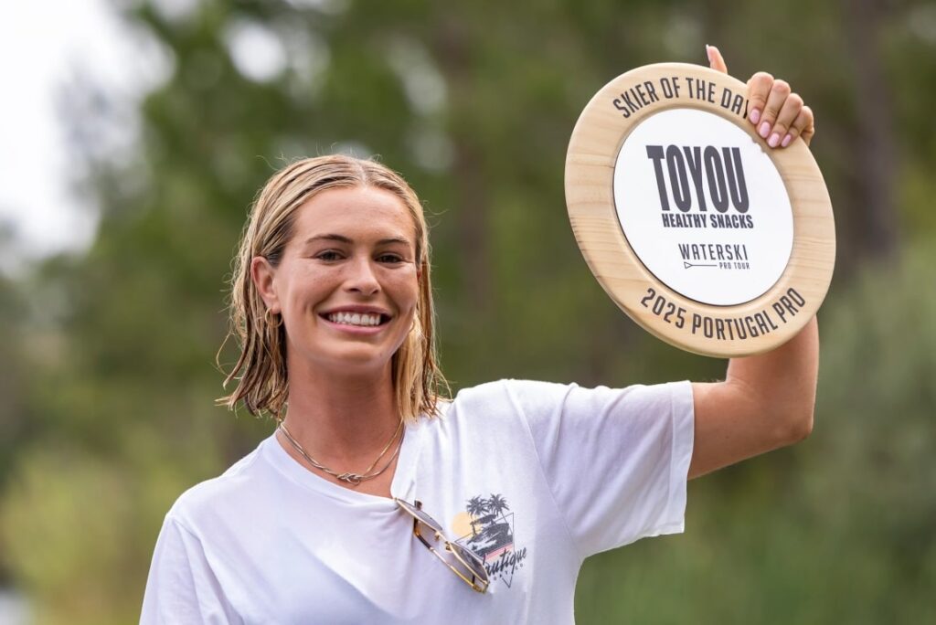 Neilly Ross delivered a standout performance at the Portugal Pro, winning tricks, tying her slalom PB, and nearly breaking the world record.