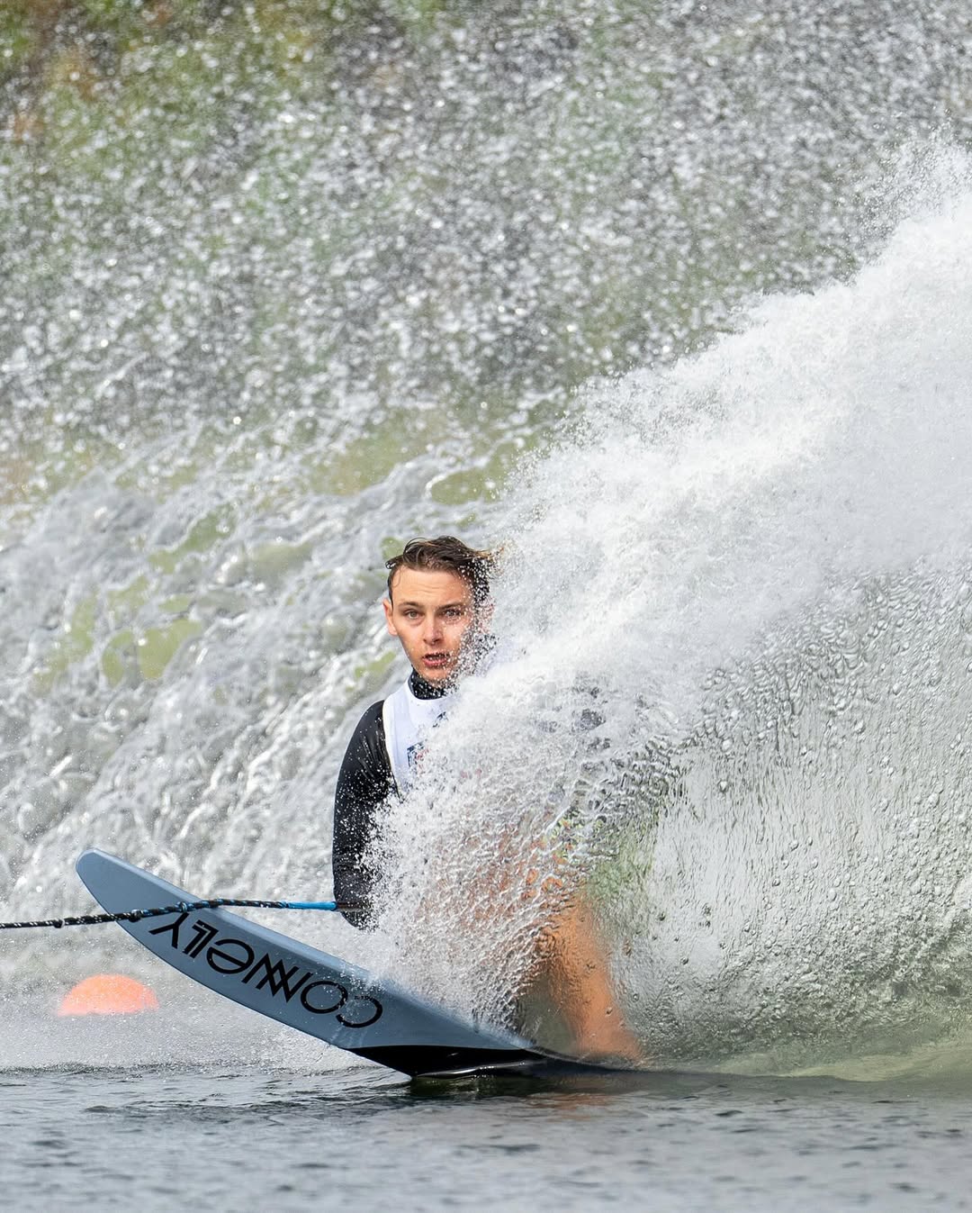 Lucas cornale slaloms at the 2024 MasterCraft Pro