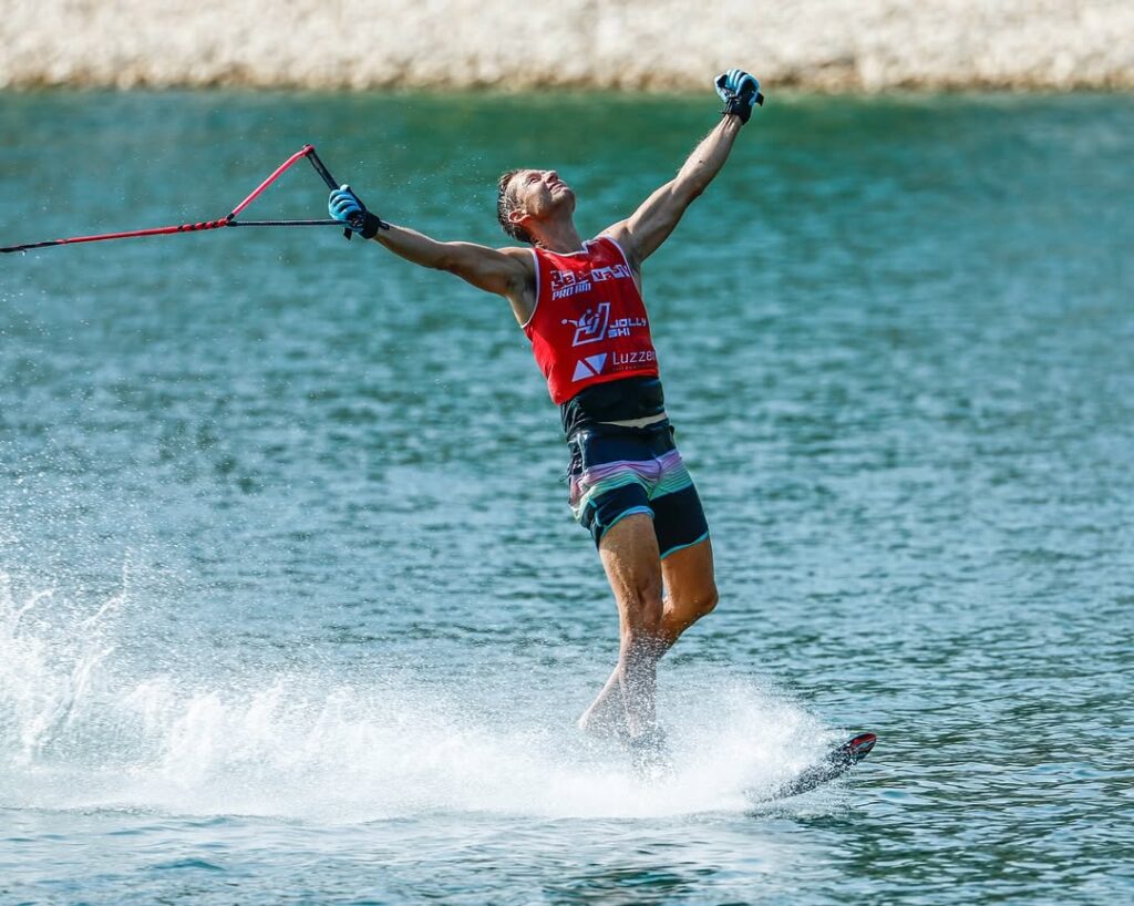 Thomas Degasperi celebrates winning the 2025 San Gervasio ProAm