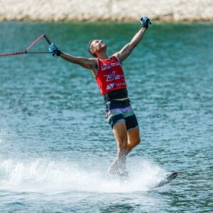 Thomas Degasperi celebrates winning the 2025 San Gervasio ProAm