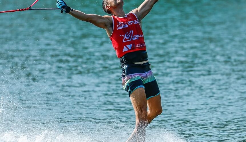 Thomas Degasperi celebrates winning the 2025 San Gervasio ProAm