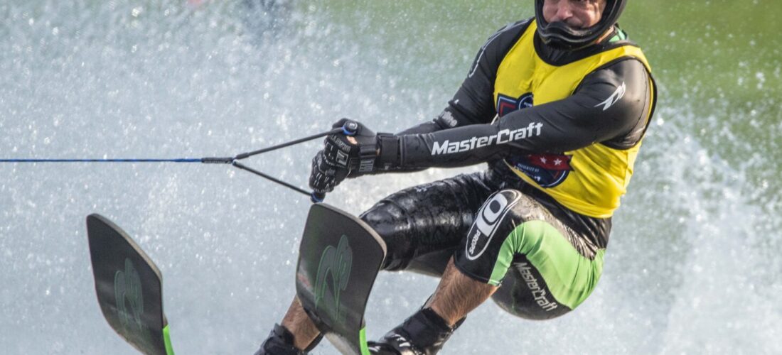 Freddy Krueger waterski jumps at the MasterCraft Pro