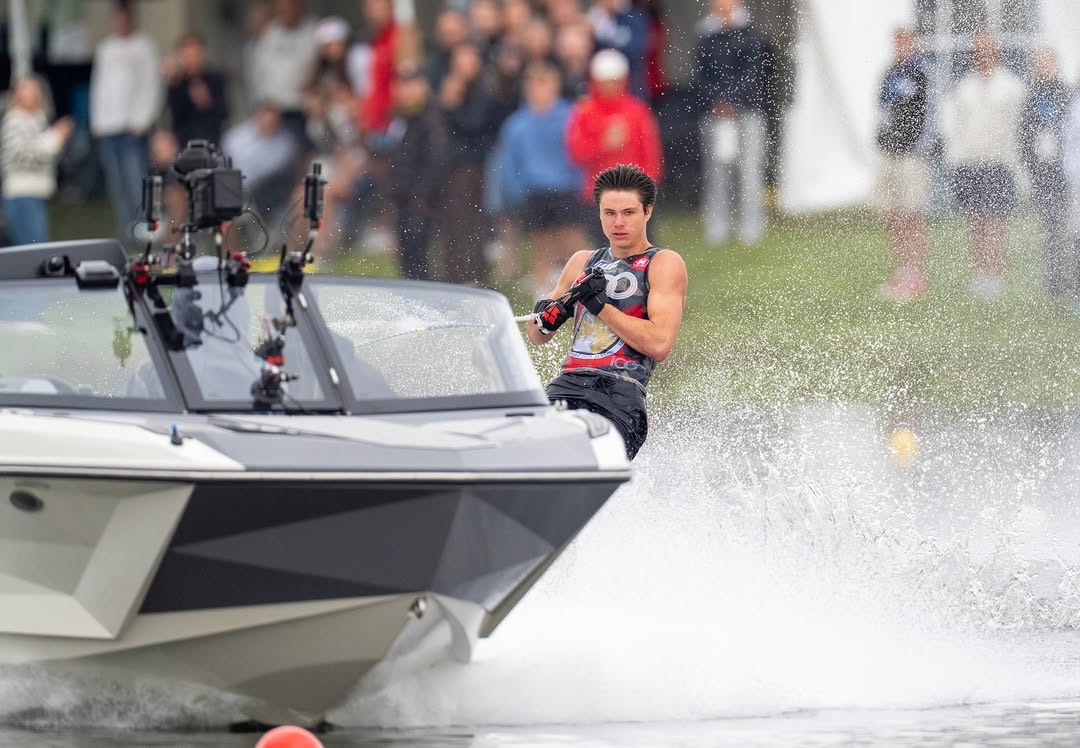 Charlie Ross wins slalom at the 2025 IWWF Under-21 World Waterski Championships