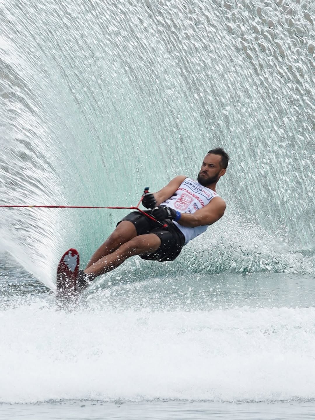 Jon Travers slaloms at the 2025 Travers Grand Prix